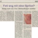Presseartikel Fett-Weg-Spritze Dr. Kai Rezai